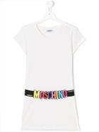 Moschino Kids Logo Belt Print T-shirt - White