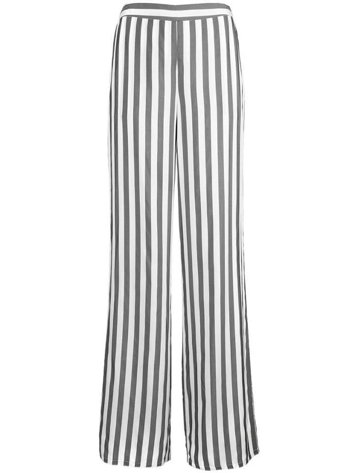 Yigal Azrouel Striped Wide-leg Trousers - Grey
