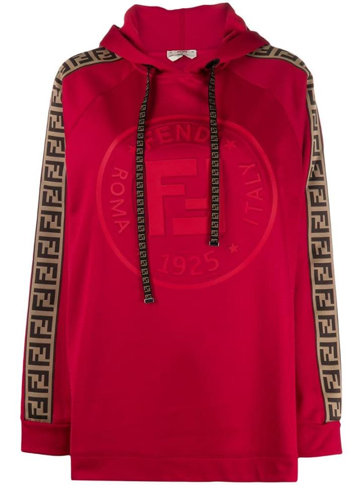 Fendi Fendi Roma Amor Hooded Sweater - Red