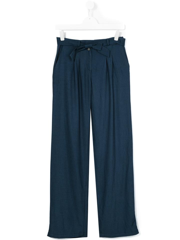 Lapin House - Teen Tie Waist Trousers - Kids - Spandex/elastane/tactel/viscose - 14 Yrs, Blue
