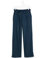 Lapin House - Teen Tie Waist Trousers - Kids - Spandex/elastane/tactel/viscose - 14 Yrs, Blue