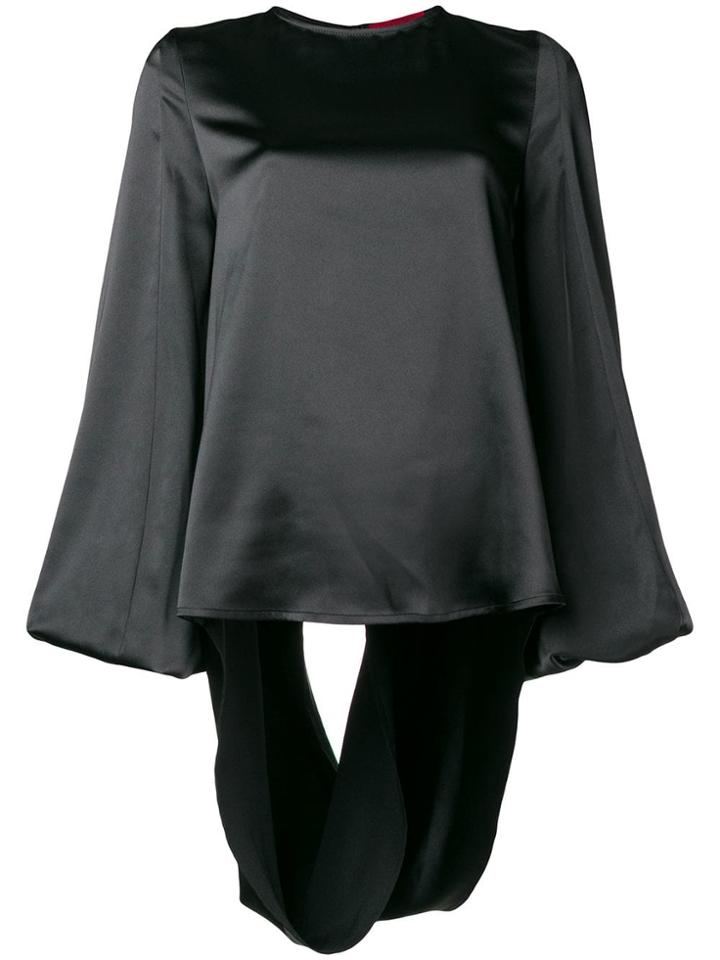Rouge Margaux Open Back Blouse - Black