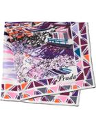 Prada Pittoresque Tokyo Printed Foulard - Purple