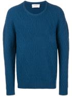 Pringle Of Scotland Diamond Cable Knit Jumper - Blue