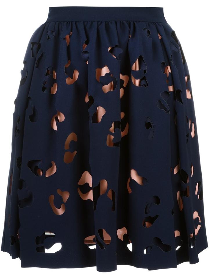 Msgm Cut-out Overlay Skirt