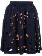 Msgm Cut-out Overlay Skirt