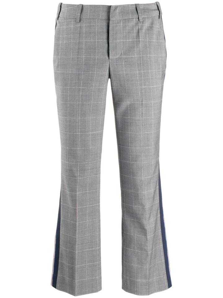 Zadig & Voltaire Check Cropped Trousers - Grey