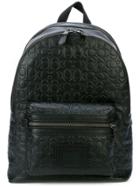 Coach Signature Embossed Academy Backpack - Black