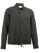 Ganryu Comme Des Garcons Boxy Buttoned Jacket, Men's, Size: Medium, Grey, Cotton/wool
