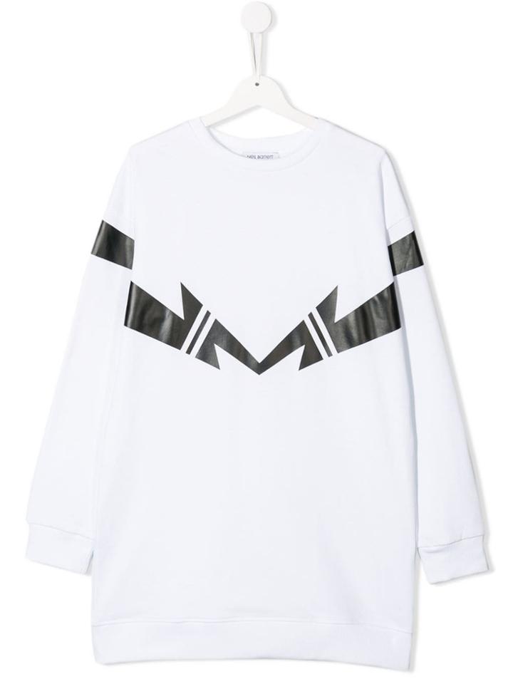 Neil Barrett Kids Lightening Sweatshirt - White