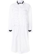 Simone Rocha Poplin Embroidered Shirt Dress - White