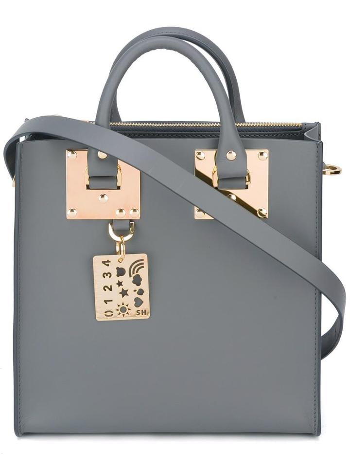 Sophie Hulme Square Tote, Women's, Grey