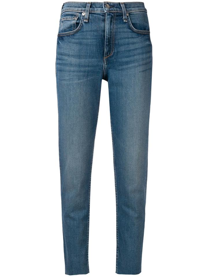 Rag & Bone Ankle Cigarette Jeans - Blue