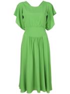 No21 Flutter Sleeve Dress - Green