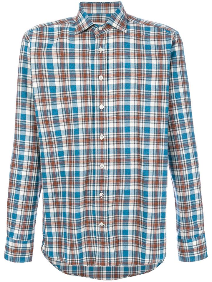 Etro - Plaid Shirt - Men - Cotton - 39, Blue, Cotton