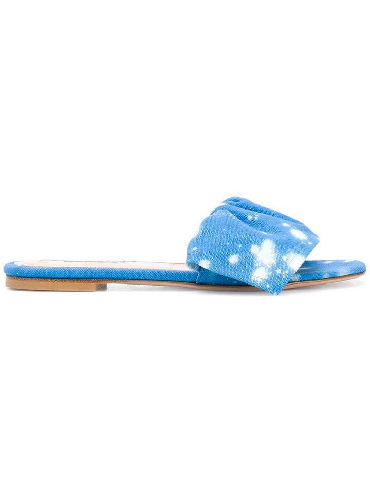 Msgm Stain Slippers - Blue