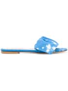Msgm Stain Slippers - Blue