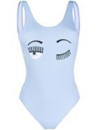 Chiara Ferragni Winking Eye Swimsuit - Blue