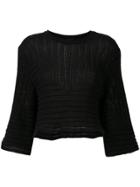 Osklen Knitted Cropped Top - Black