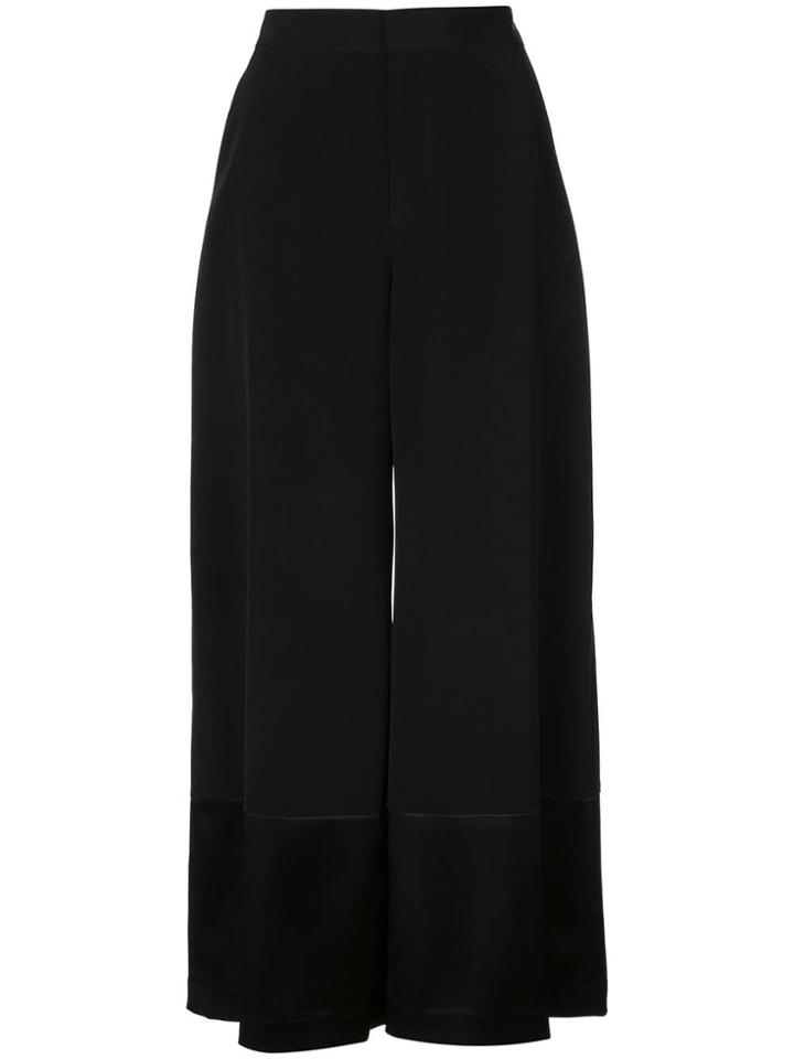 Co Panelled Cropped Trousers - Black