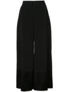 Co Panelled Cropped Trousers - Black