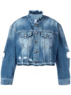 Marcelo Burlon County Of Milan Alyssa Denim Jacket, Women's, Size: Xs, Blue, Cotton