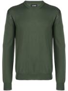 Les Hommes Button Detail Sweater - Green