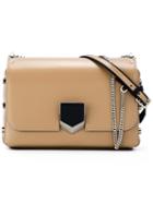 Jimmy Choo City Lockett Shoulder Bag, Women's, Nude/neutrals, Calf Leather