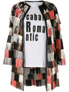 Caban Romantic - Fringed Jacket - Women - Leather/polyamide - 44, Red, Leather/polyamide