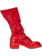 Guidi Zip Up Calf Boots, Women's, Size: 38, Red, Horse Leather/leather