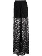 Vera Wang Embroidered Palazzo Pants - Black