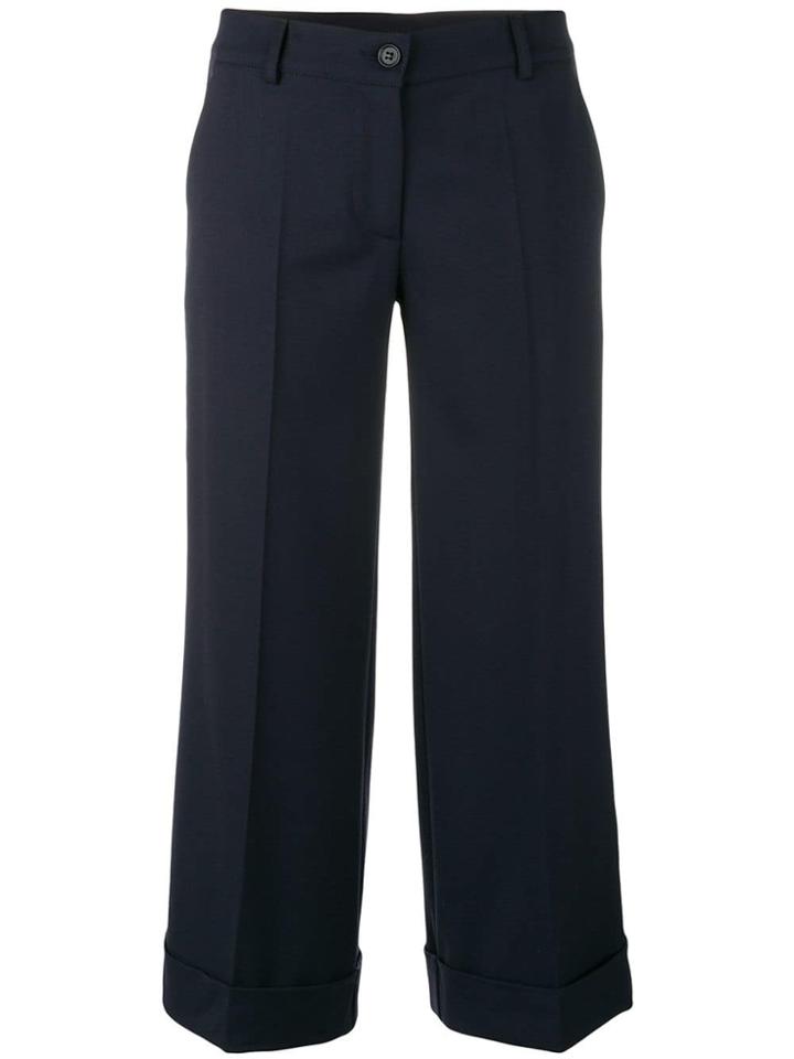 P.a.r.o.s.h. Cropped Tailored Trousers - Blue