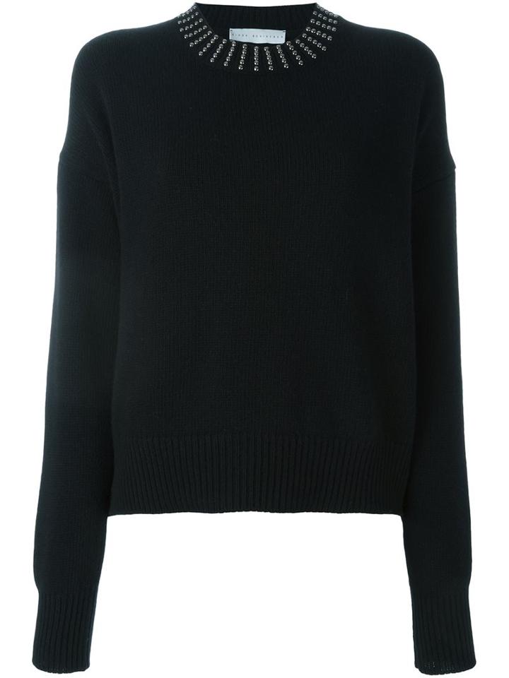 Giada Benincasa Embellished Neck Jumper, Women's, Size: Small, Black, Wool