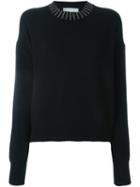 Giada Benincasa Embellished Neck Jumper, Women's, Size: Small, Black, Wool