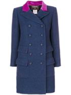 Chanel Pre-owned Double-breasted Coat - Blue