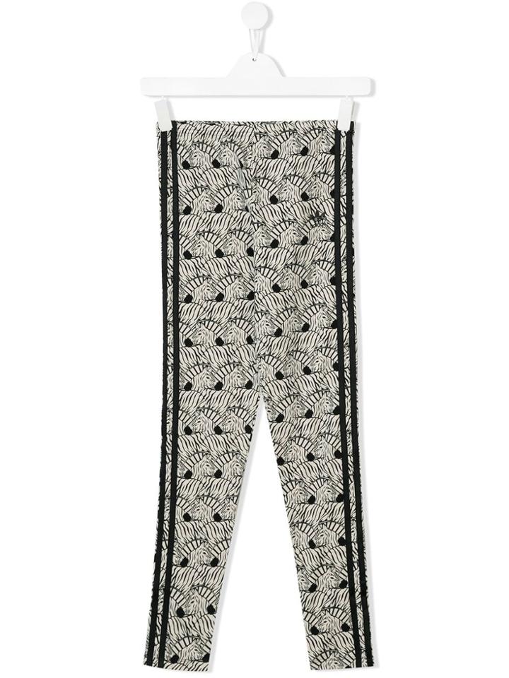 Adidas Kids Zebra Print Leggings - Black