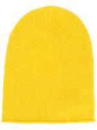 Allude Chunky Knit Beanie Hat - Yellow