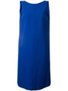 Maison Margiela Open Back Shift Dress, Women's, Size: 44, Blue, Viscose/virgin Wool