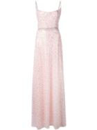 Markarian Open Back Sequinned Gown - Pink