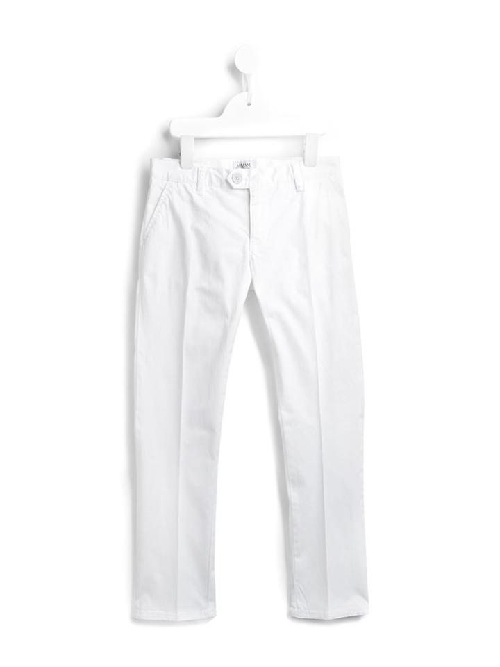Armani Junior Classic Chinos, Boy's, Size: 12 Yrs, White