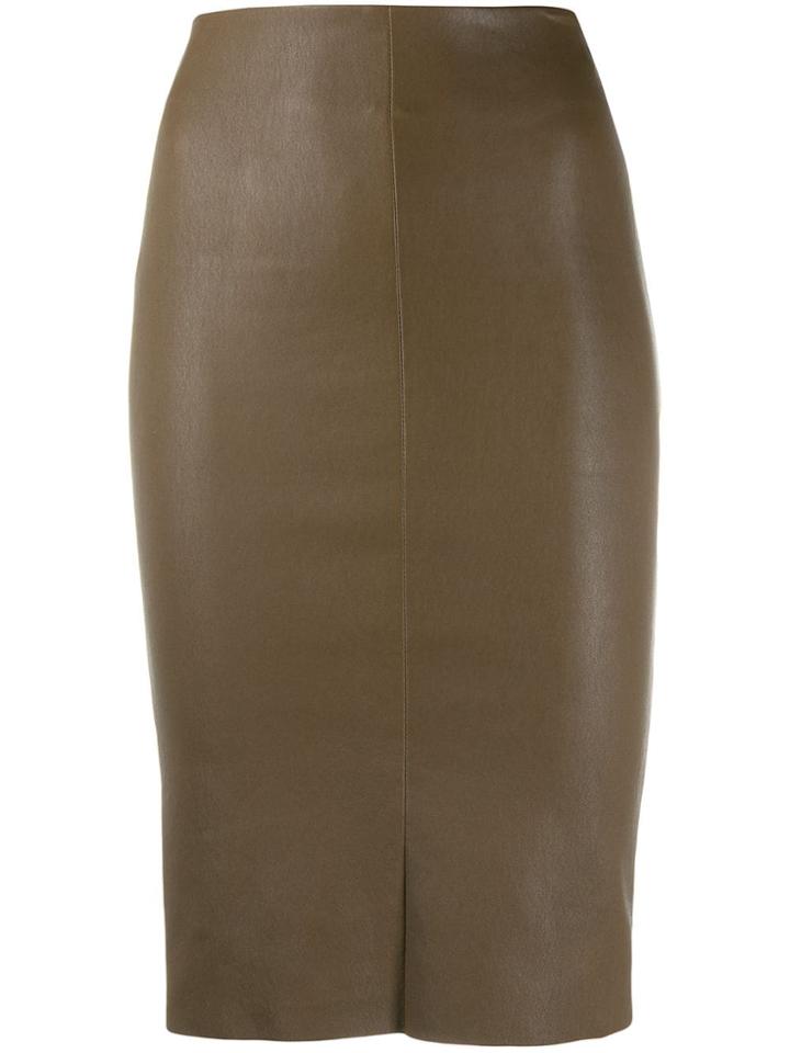 Drome High-waisted Fitted Skirt - Brown