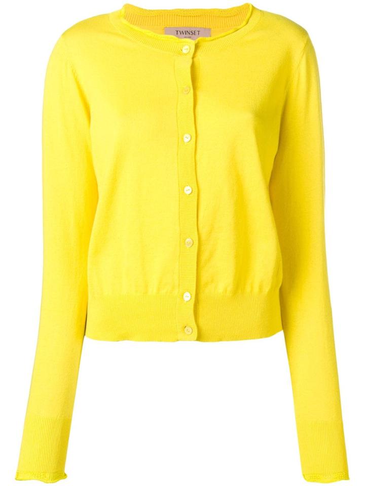 Twin-set Buttoned Cardigan - Yellow