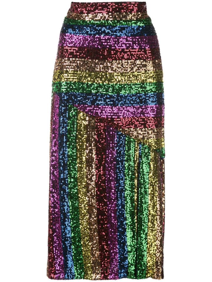 Iorane Sequinned Rainbow Skirt - Multicolour