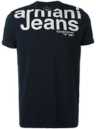 Armani Jeans - Printed Logo T-shirt - Men - Cotton/spandex/elastane - L, Blue, Cotton/spandex/elastane