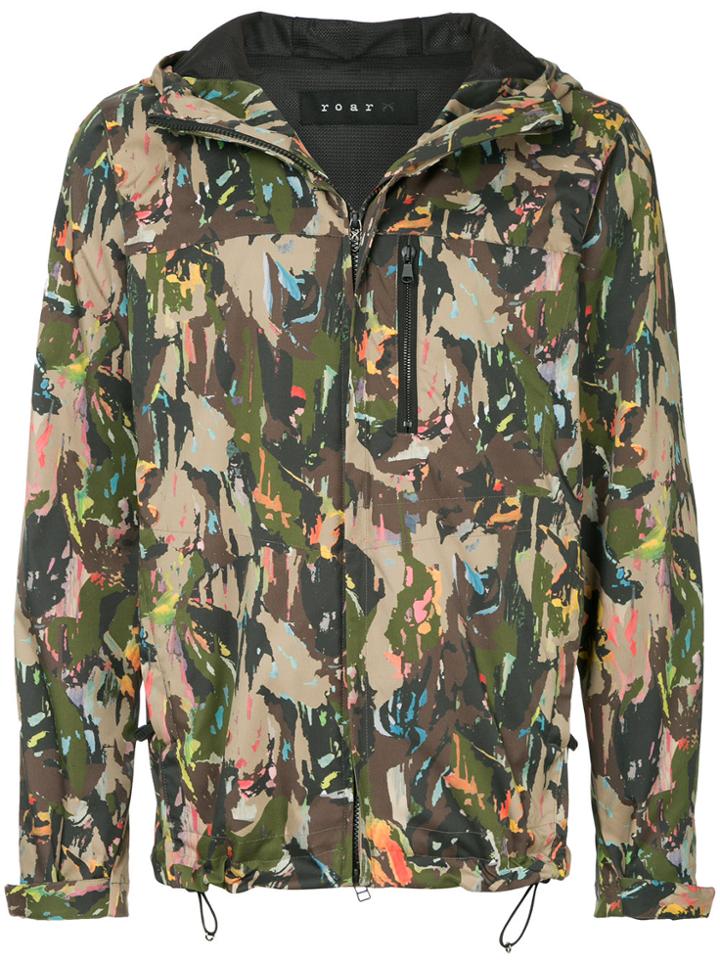 Roar Printed Hooded Jacket - Multicolour