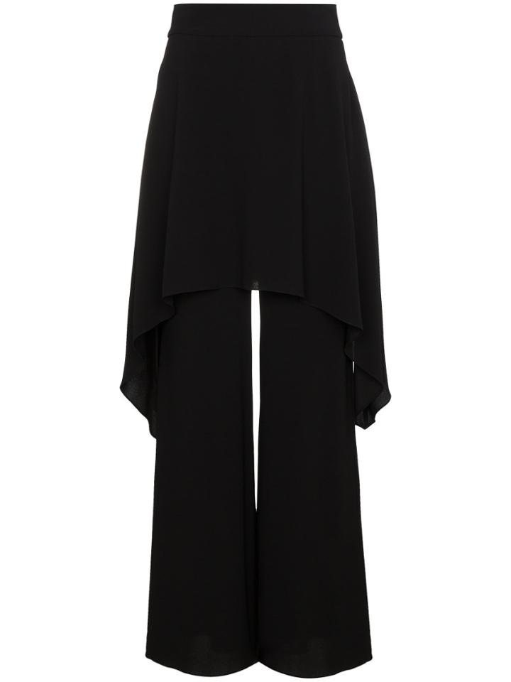 Osman Trousers With Draped Skirt - Black