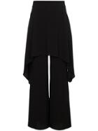 Osman Trousers With Draped Skirt - Black