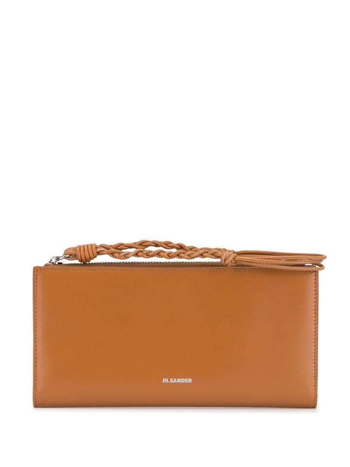 Jil Sander Bi-fold Continental Wallet - Brown