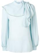 See By Chloé Draped Detail Blouse - Blue