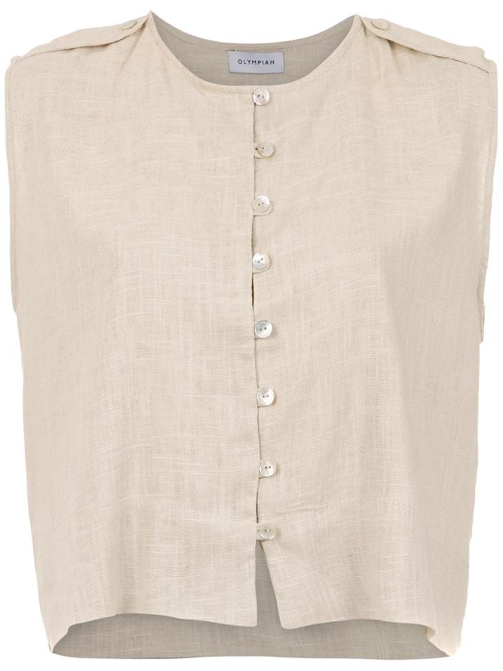 Olympiah Turin Linen Tank Top - Nude & Neutrals